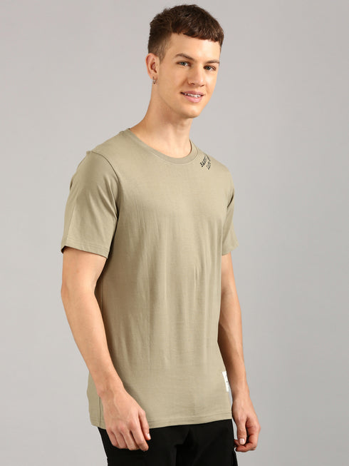 Brown Printed Regular Fit T-Shirt